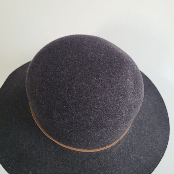 Rag & Bone 100% Wool Black / Charcoal Grey Dunaway Hat Size M